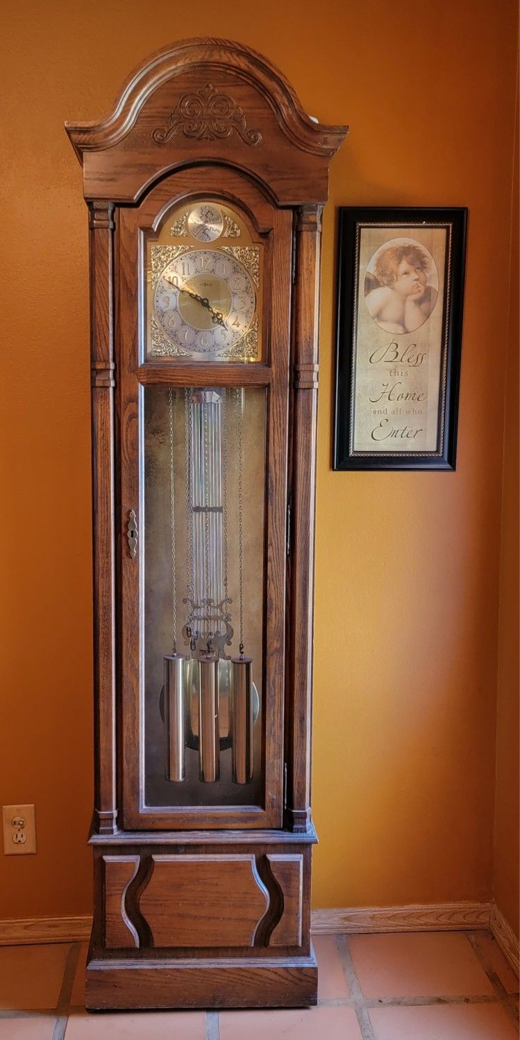 Oak Grandfather Clock