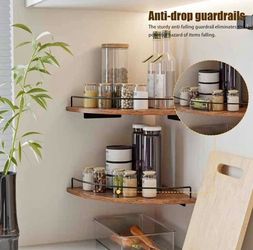 Corner wall shelves