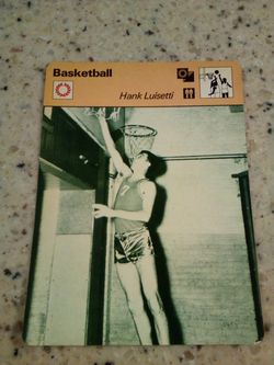 Vintage 1978 sportscaster basketball/ Hank luisetti/ wild west shooter/ Olympic collector card # 52-24