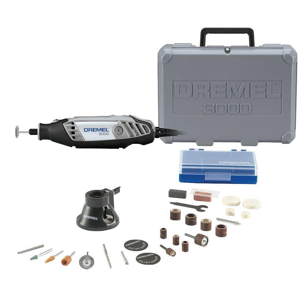 New- 3000 Series 1.2 Amp Variable Speed Corded Rotary Tool Kit with 28 Accessories and Carrying Case