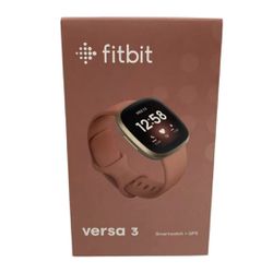 Fitbit Versa 3 Health & Fitness Smartwatch - Pink Clay/Soft Gold Aluminum