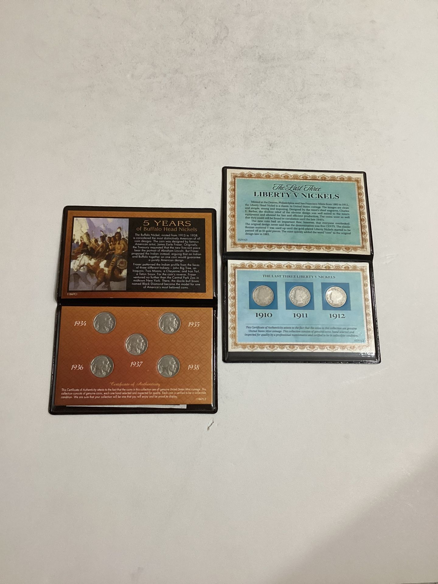 Old U.S Coins - Buffalo & Liberty V Nickels - Antique Coins