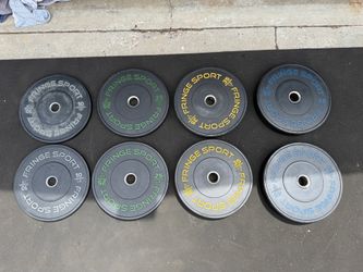 Fringe Sport Bumper Plates (Color-Coded Lettering)