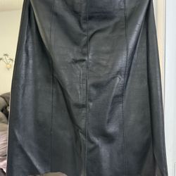 Bebe Genuine Black Leather Skirt