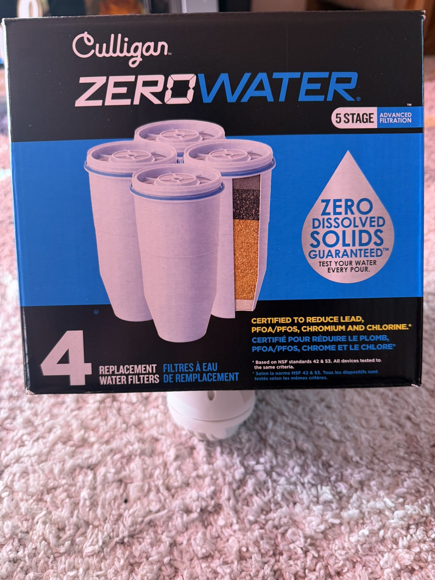 ZeroWater filtros de reemplazo ZR Tradicional Paquete de 4 Blanco