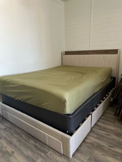 Bed Frame with Storage! Queen Size
