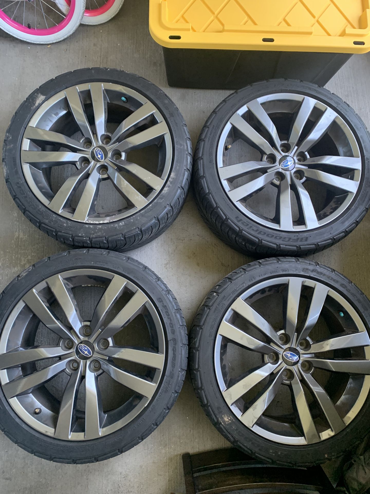 18” 5x114.3mm WRX OEM wheels