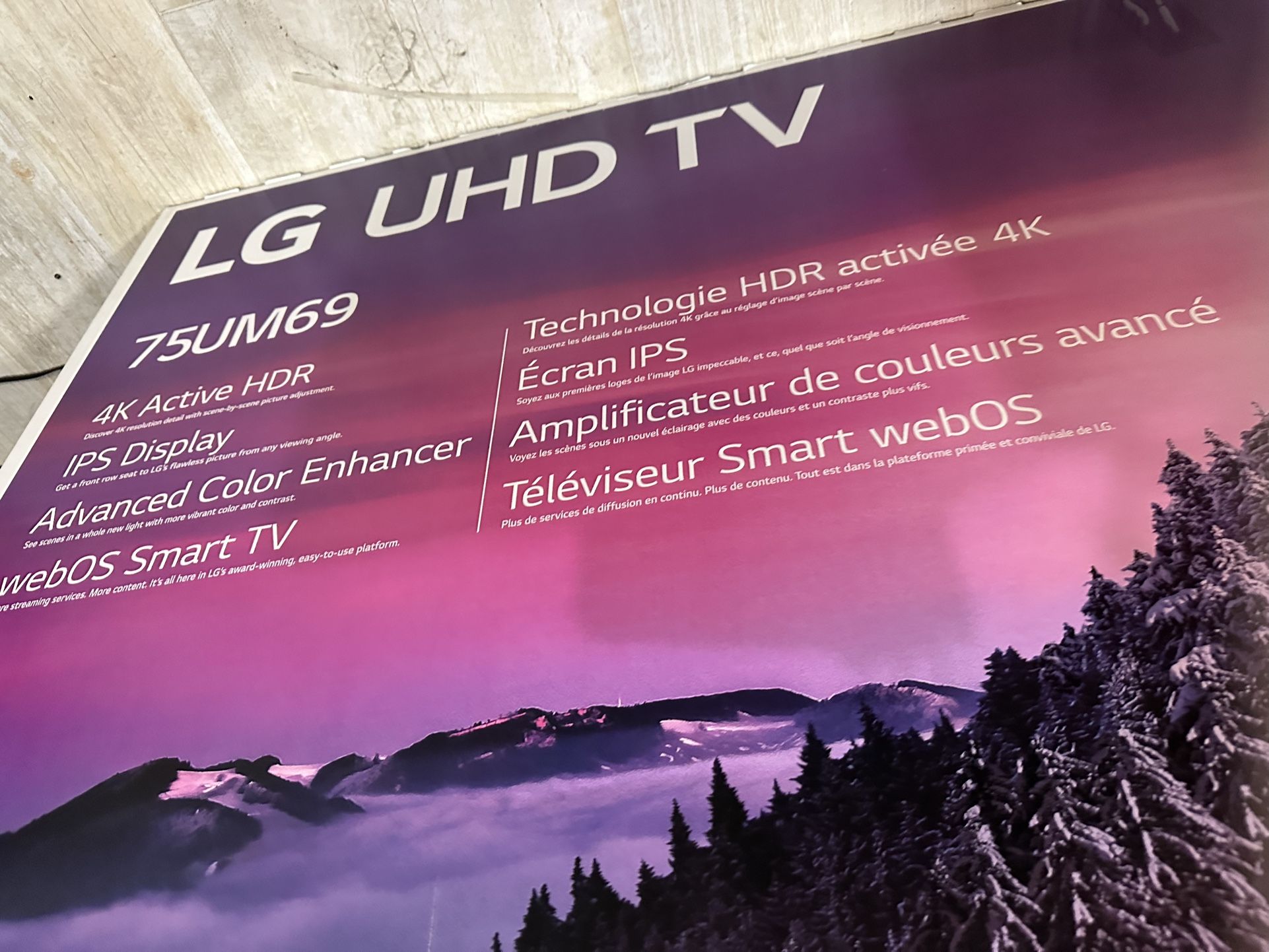 LG 75” 4K HDR Smart TV w/ AI ThinQ – Like New, w/ Box!  Works Beautifully Obo