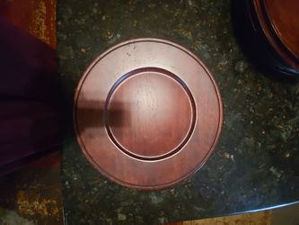William Sonoma Dark Wood Chargers