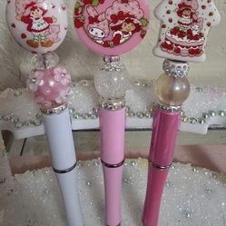 Strawberry Shortcake Beaded Pens