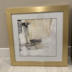 Gold Framed Contemporary Art Pieces Set Of 2 