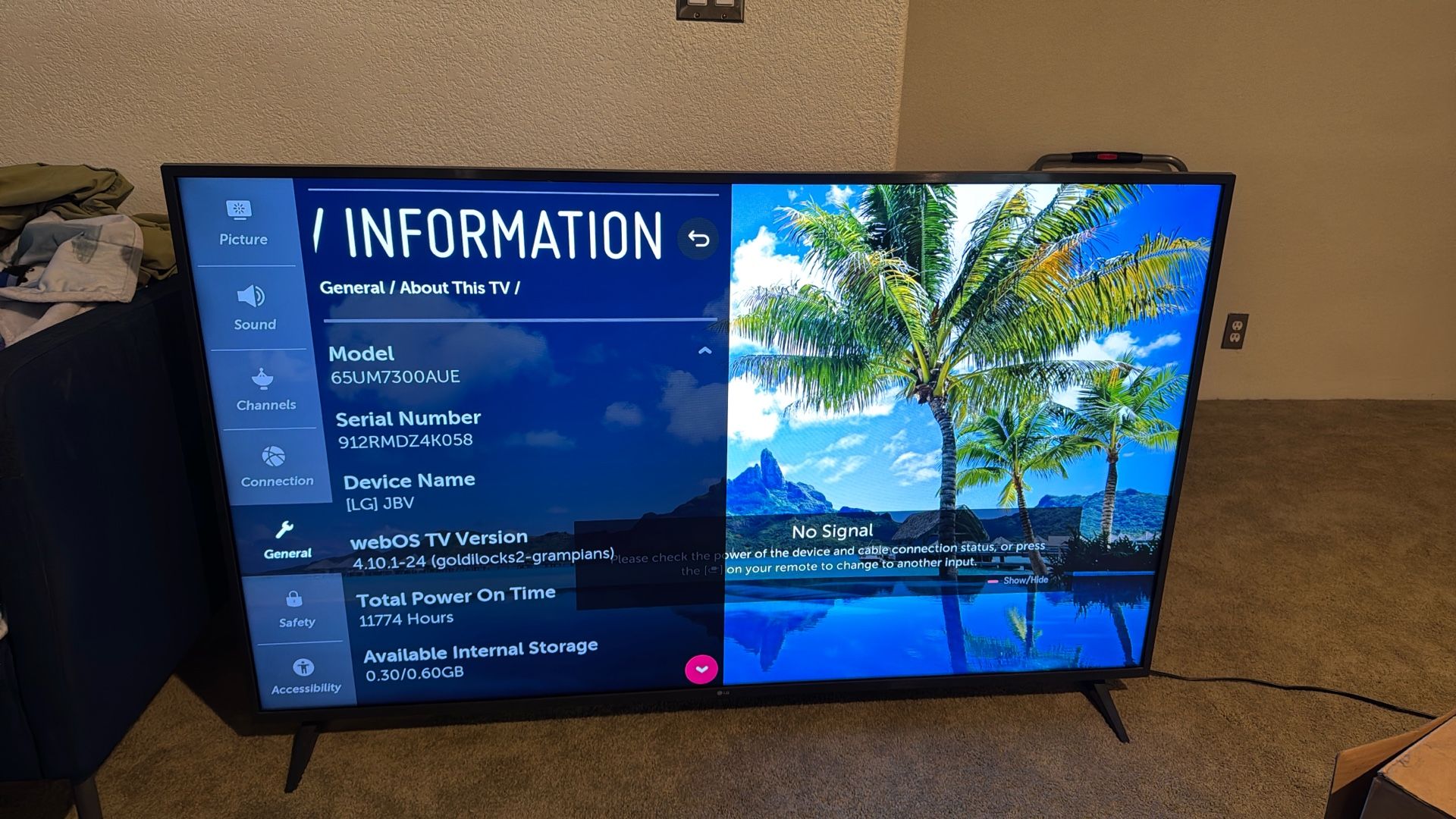 LG 65” 4K Tv & LG Soundbar Together As Price Shown 