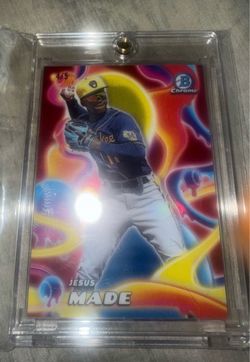 2025 BOWMAN CHROME JESUS MADE /5 🍎RED REFRACTOR🔥