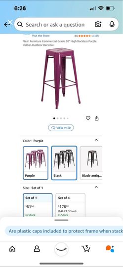 Bar Stool - Purple 