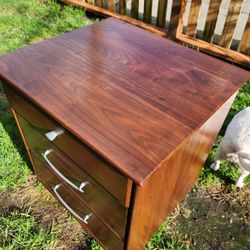 Mid Century Modern  Solid Walnut Nightstand by Ace-Hi/Prelude 1960s