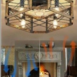 21'' Flush-Mount Ceiling Fan with Dimmable-Light and Memory Remote, Reversible-Motor, Perfect for Bedroom, Living room, Kitchen, Outdoor Gazebo, Patio