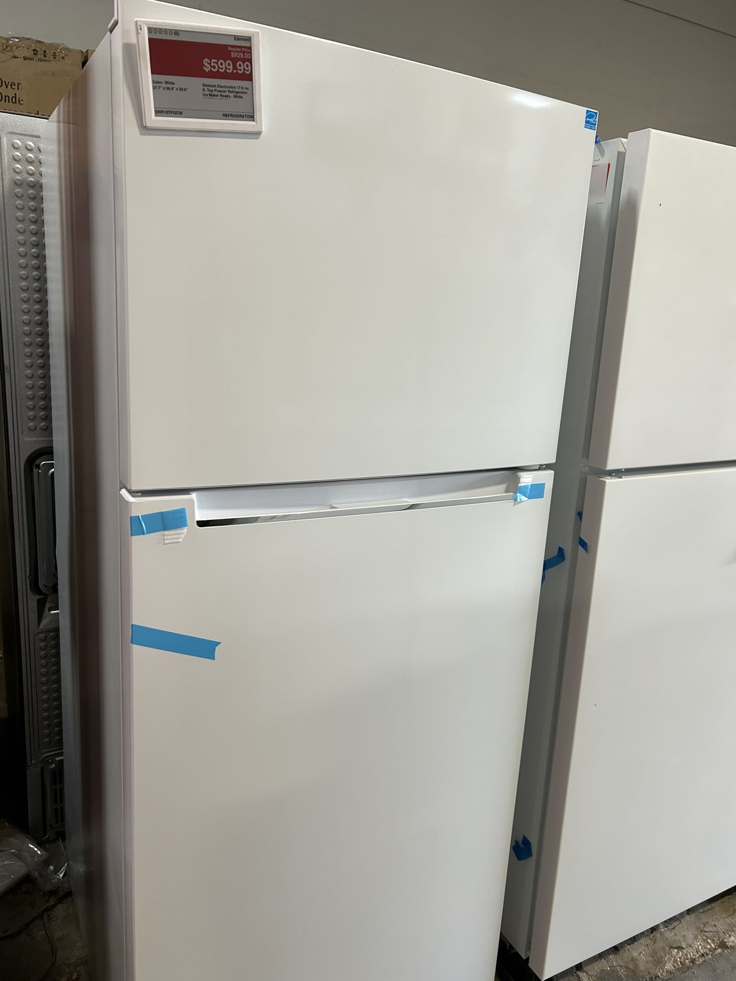 Open Box New Fridge In White