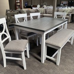 Dining Kitchen Table Bench And Chairs 