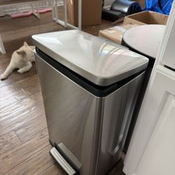 Tramontina Trash Can, Stainless Steel