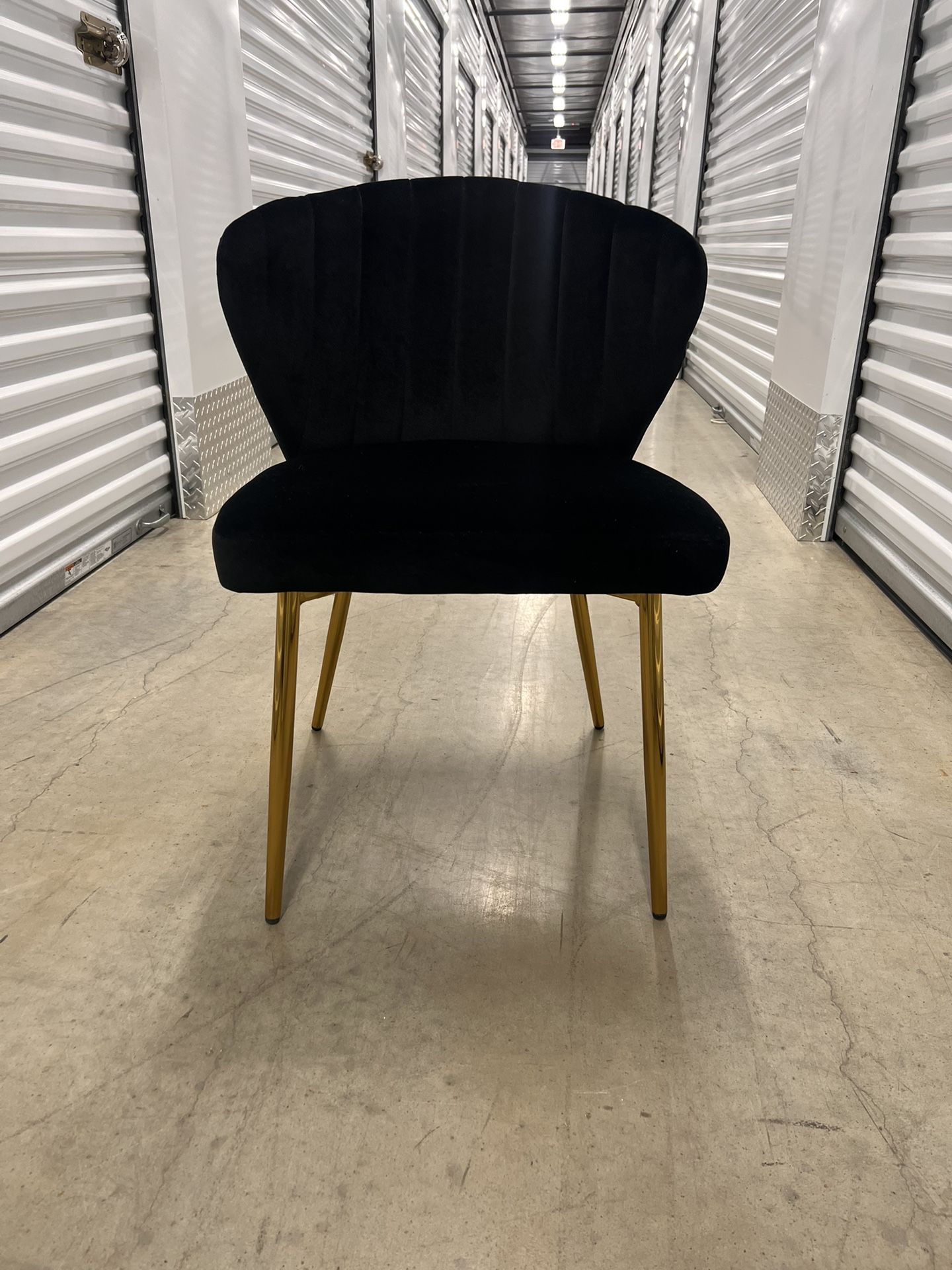 Modern Black Velvet Accent Chair