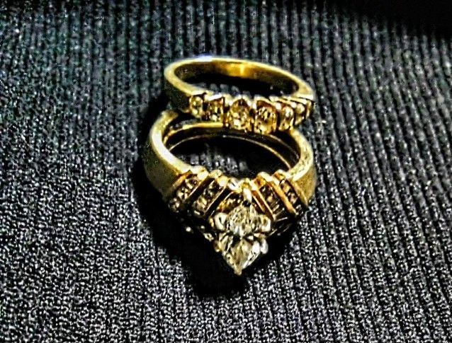 1 Ct Diamond Wedding Ring Set