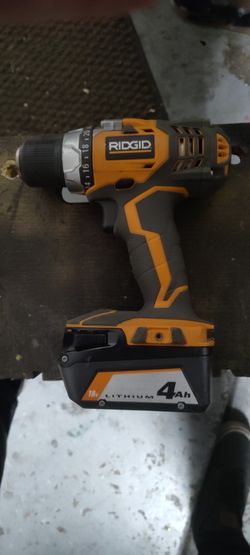 Ridgid Power Drill With 4amp Hour Battery
