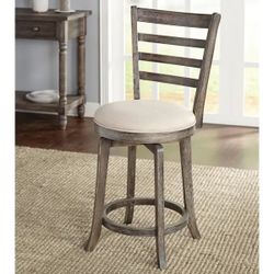 Mezzanine shoppe Aston wooden ladderback kitchen swivel stool