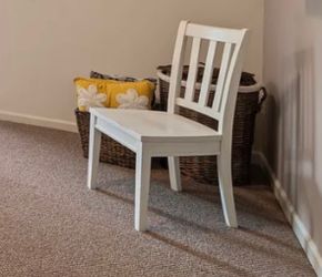 White wooden chair