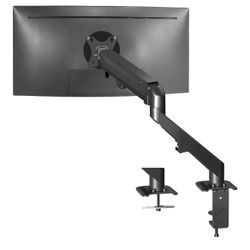 VIVO Heavy Duty Single Monitor Tension Arm for up to 27 inch Screens, Holds 14.3 lbs, Premium Desk Mount Stand, Black, STAND-V101O