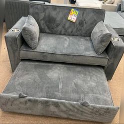 Corduroy loveseat pull out sofa bed