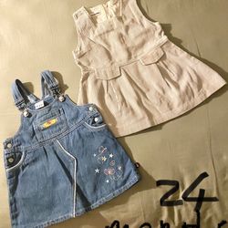 Two Overall Skirts 24 months Muddy Agabang 