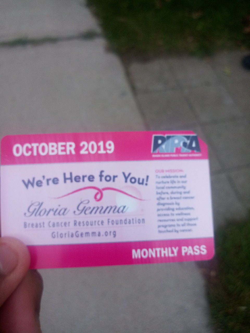 October Monthly Pass
