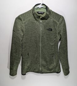 Womens The North Face Skyline Full Zip Up Green Fleece Jacket Size Small S