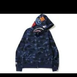 Bape Hoodie Camo Blue