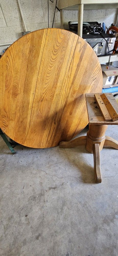 Solid Wood Pedestal Dining Table