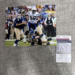 Shawn Merriman Signed Autograph 8x10 Photo - JSA COA - San Diego Chargers