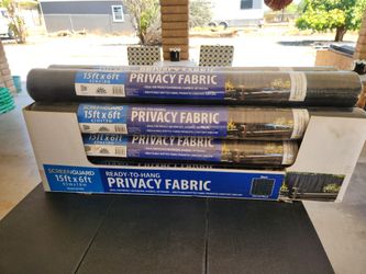 Rolls of Privacy Fabric, 15 ft x 6 ft