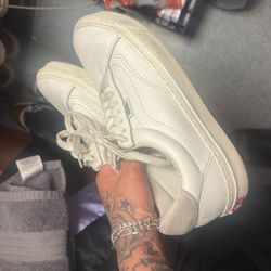 And A Half Women Seven Men Just Needs New  Vans Shoelaces. These Shoelaces Are Dirty. Shoes Are In Great Condition.