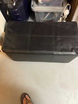 Black Storage Ottoman