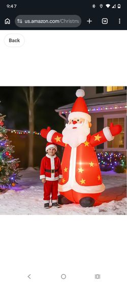 8ft inflatable Santa with built in led lights