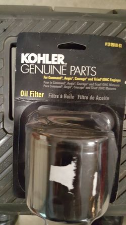 Lawn mower oil filter
