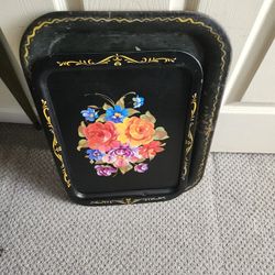 2 Vintage Trays 