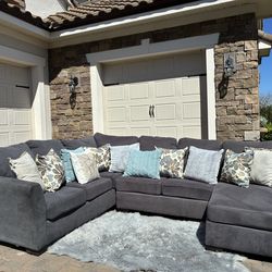 Perfect Family Grey Sectional Sofa