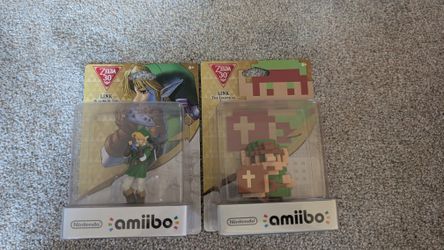 8bit And Ocarina Of Time Link Amiibo Factory Sealed