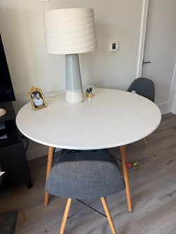 White kitchen table and chairs