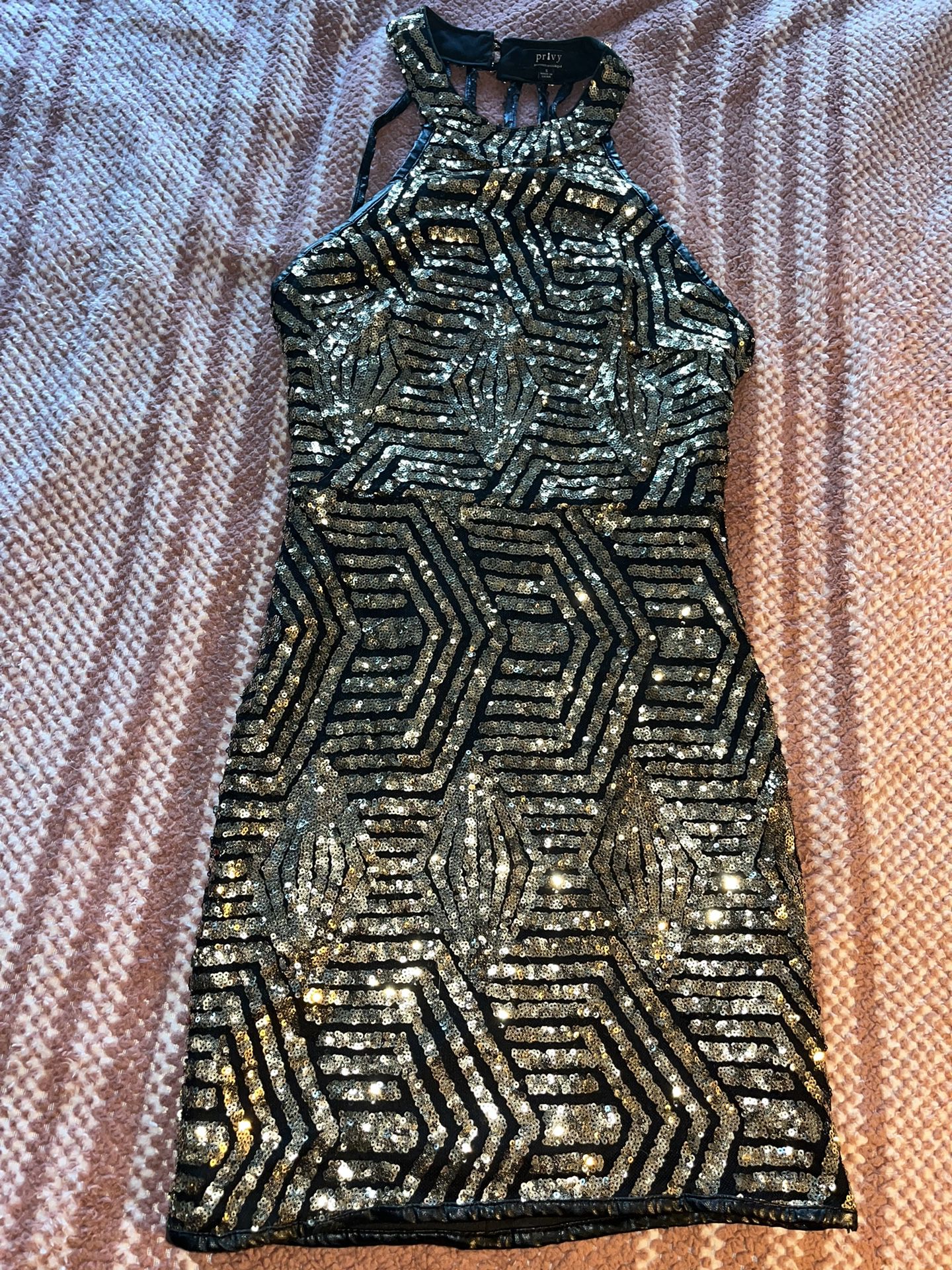 Size Small Gold Sparkle Dress