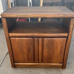 Oak TV / Printer / Storage Cabinet - 25 ½x16x25 