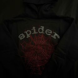 Rhinestone Black Spider Hoodie 