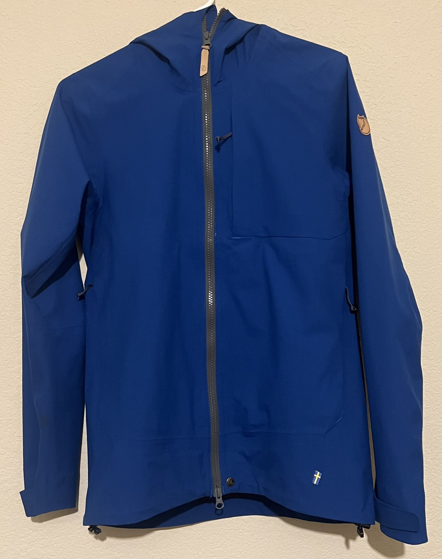 Fjällräven Abisko Eco-Shell Jacket Blue Women - Size Small Rain Coat