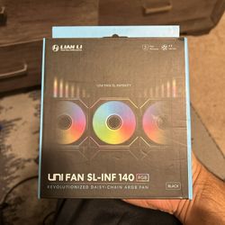 LIAN LI UNI FAN SL INFINITY SL-INF 140 RGB BLACK 1 PACK 140mm New & Sealed